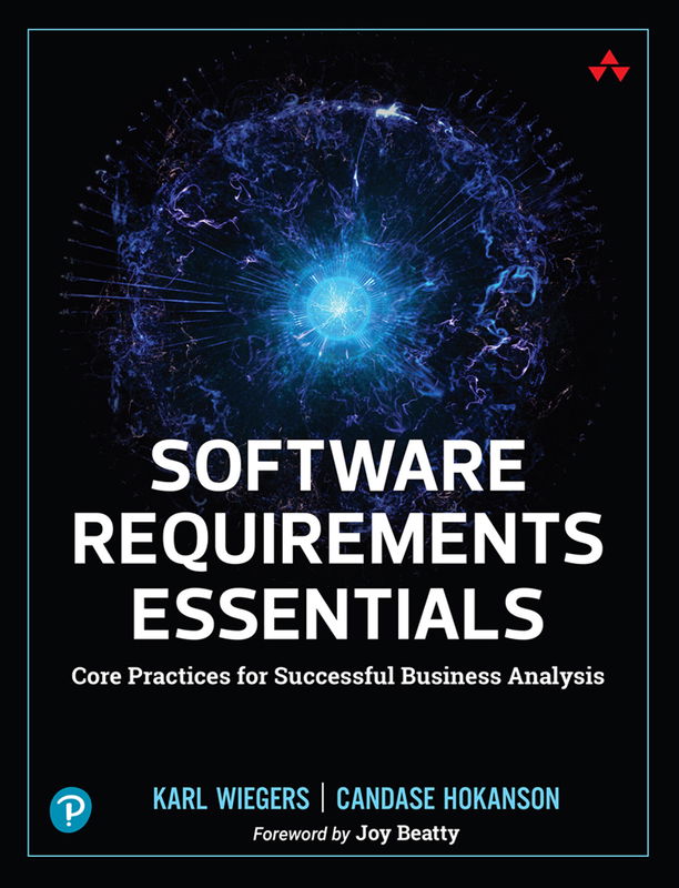 The cover of Software Requirements Essentials