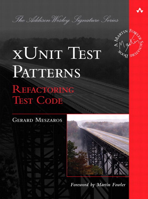 The cover of xUnit Test Patterns