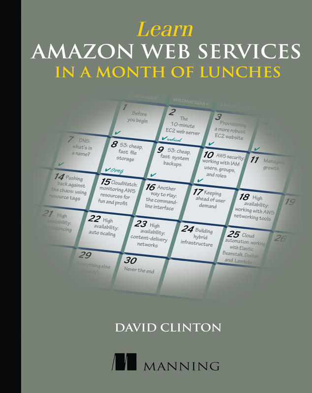 The cover of Learn Amazon Web Services in a Month of Lunches