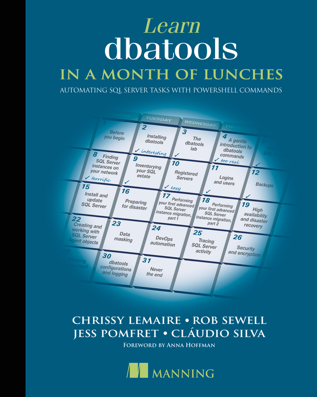 The cover of Learn dbatools in a Month of Lunches
