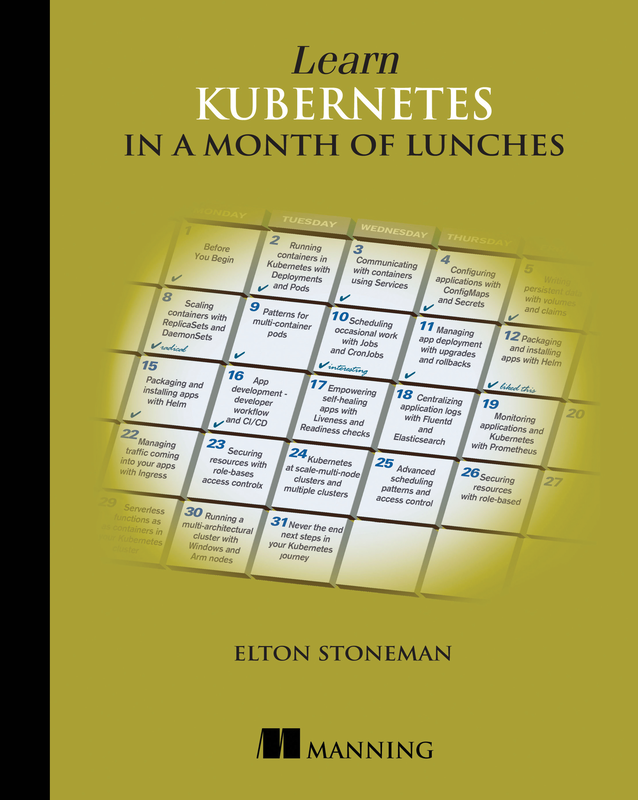The cover of Learn Kubernetes in a Month of Lunches
