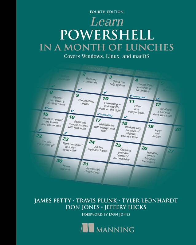The cover of Learn PowerShell in a Month of Lunches