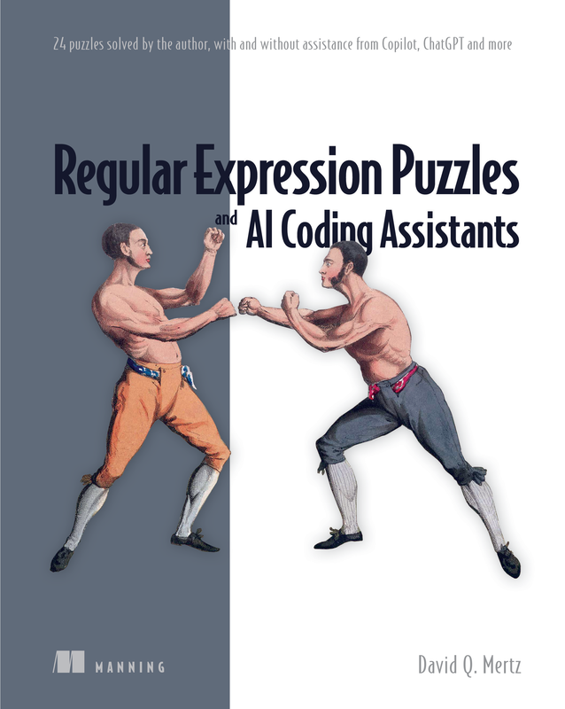 The cover of Regular Expression Puzzles and AI Coding Assistants