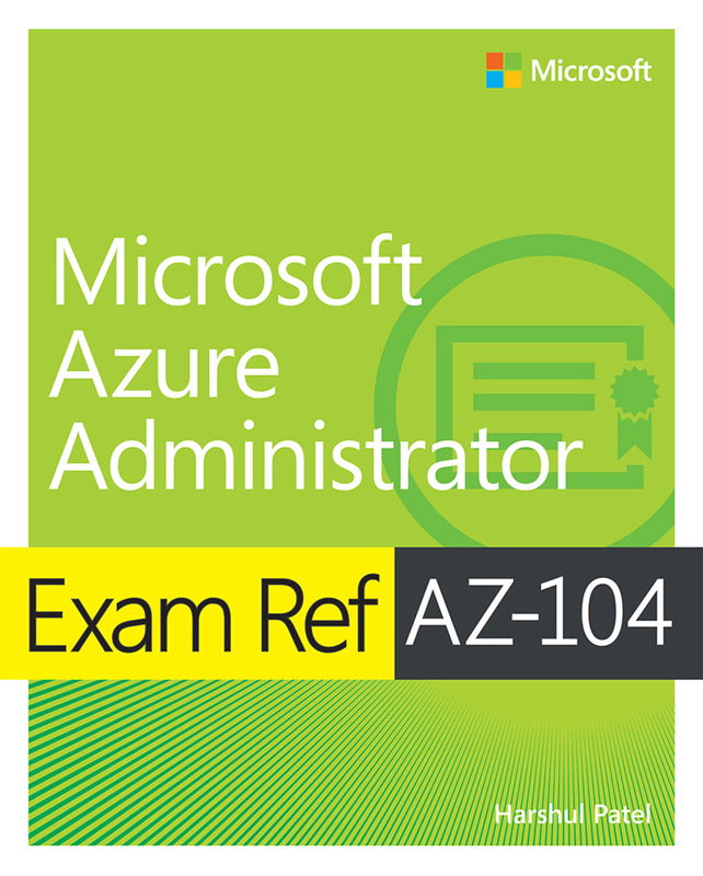 The cover of Exam Ref AZ-104 Microsoft Azure Administrator