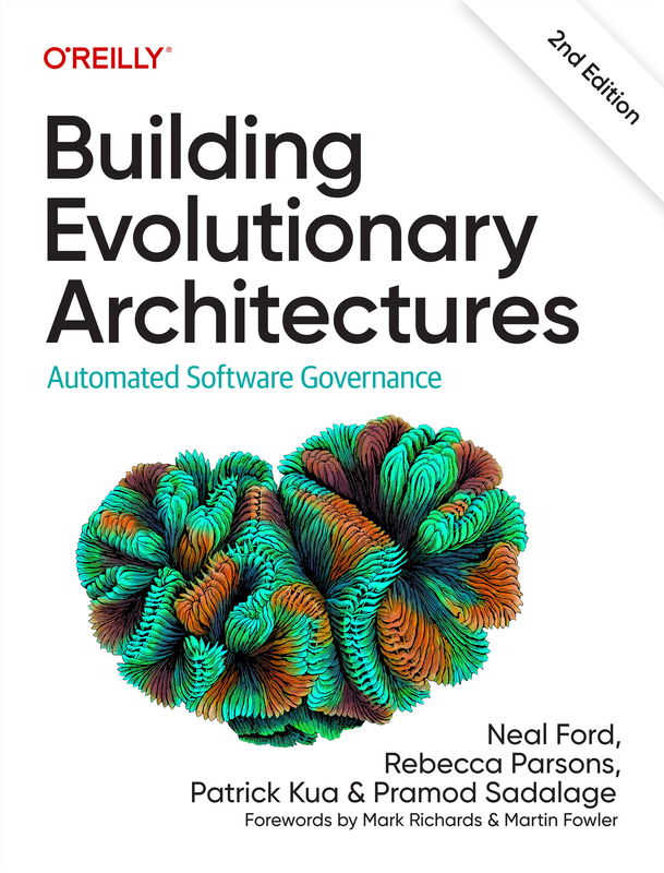 The cover of Building Evolutionary Architectures