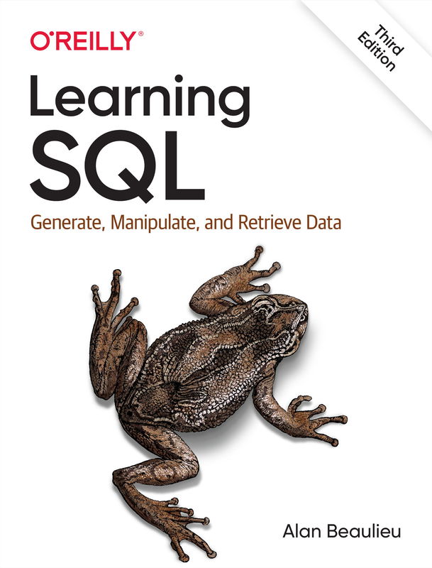 The cover of Learning SQL