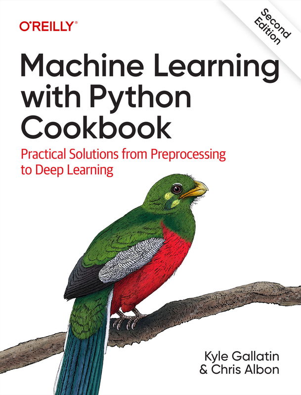The cover of Machine Learning with Python Cookbook