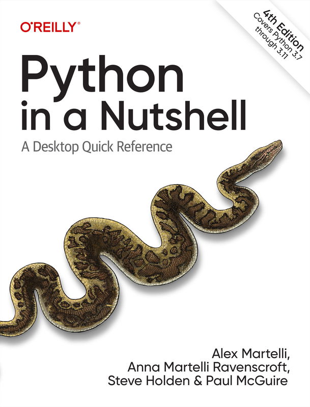 The cover of Python in a Nutshell