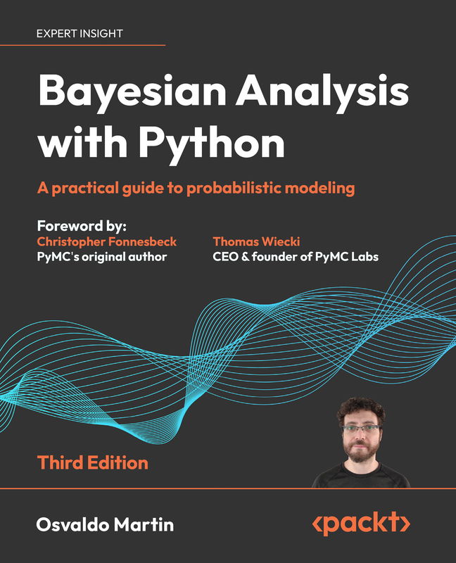 The cover of Bayesian Analysis with Python