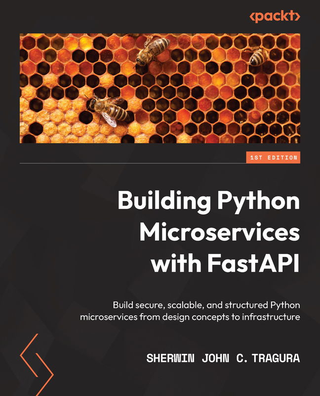 The cover of Building Python Microservices with FastAPI