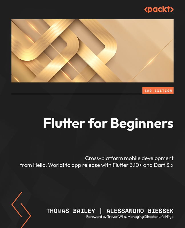 The cover of Flutter for Beginners
