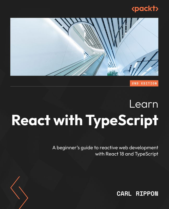 The cover of Learn React with TypeScript