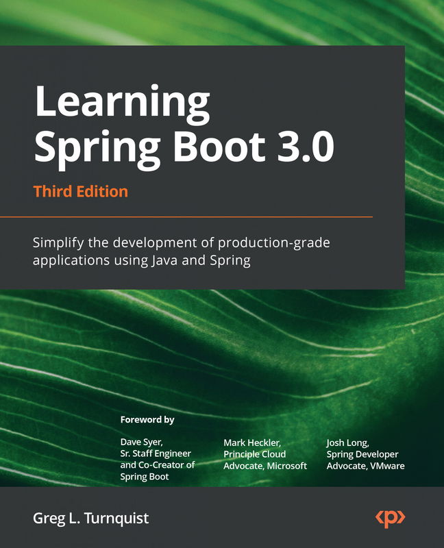 The cover of Learning Spring Boot 3.0