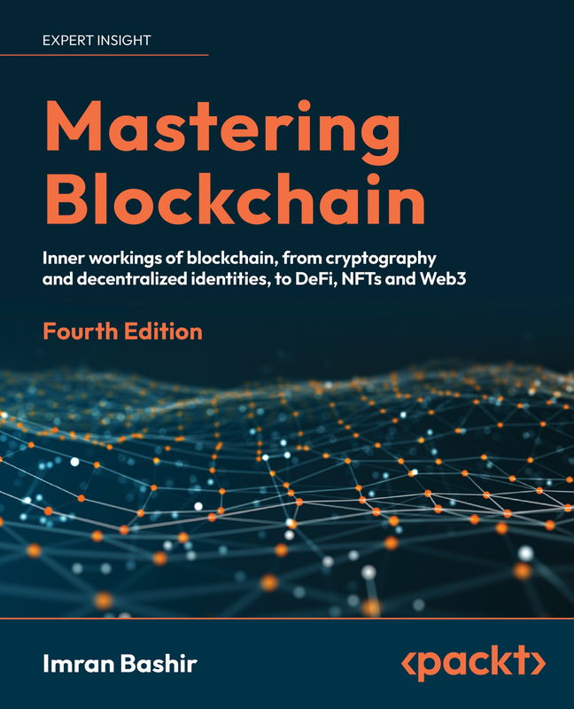 The cover of Mastering Blockchain