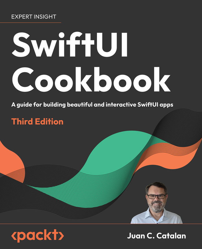 The cover of SwiftUI Cookbook
