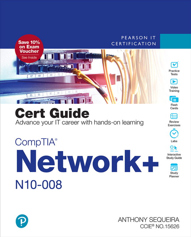 The cover of CompTIA Network+ N10-008 Cert Guide