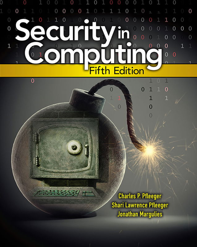 The cover of Security in Computing