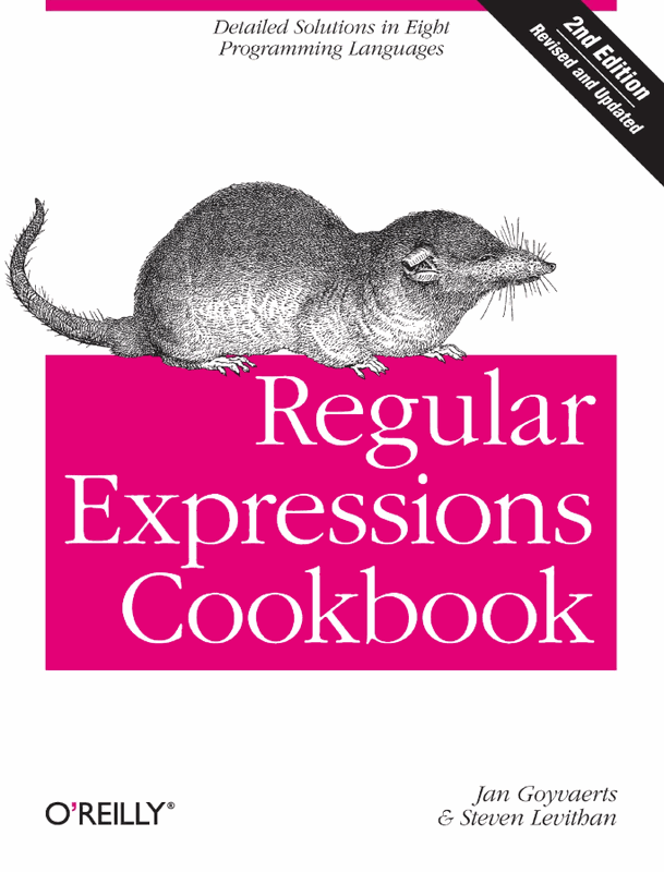 The cover of Regular Expressions Cookbook